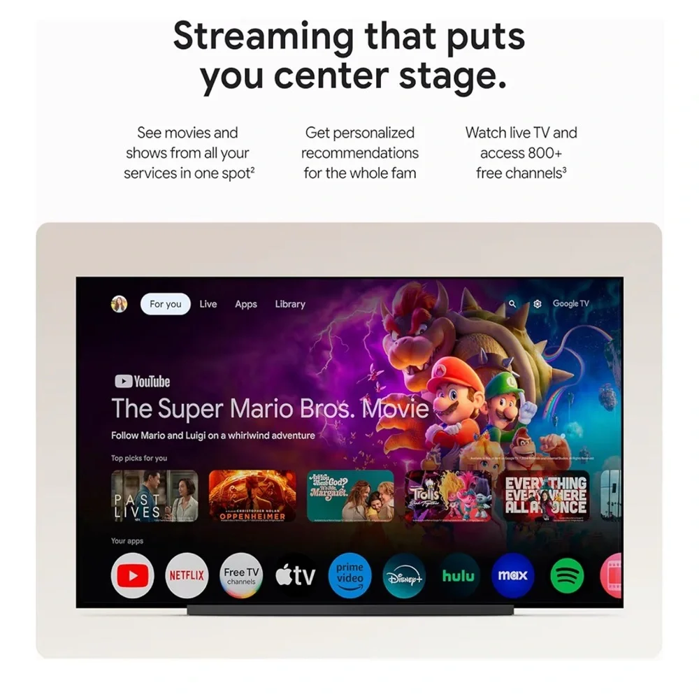 Google Streaming Device with Remote - Cream